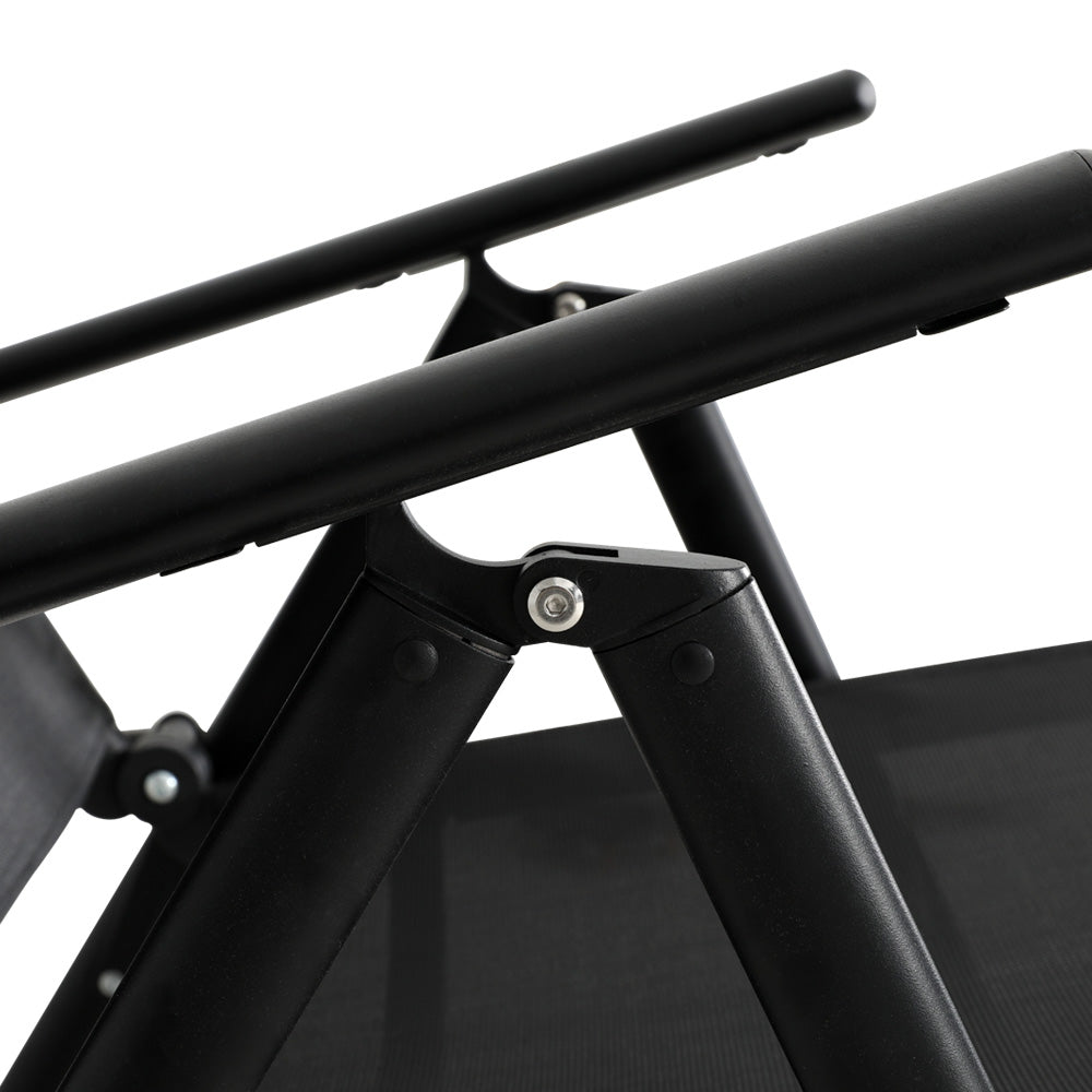 Armadale Foldable Sun Lounge Recliner Chair - Black