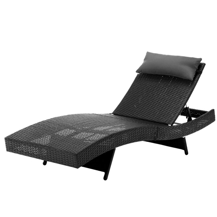 Portsea Deluxe Sun Lounge - Black
