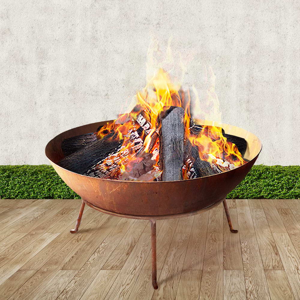 Fitzroy Portable 70cm Steel Rustic Fire Pit