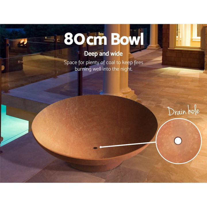 Fitzroy Outdoor 80cm Vintage Rustic Fire Pit