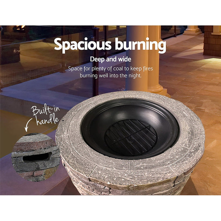 Brunswick Round Stone Look Fire Pit