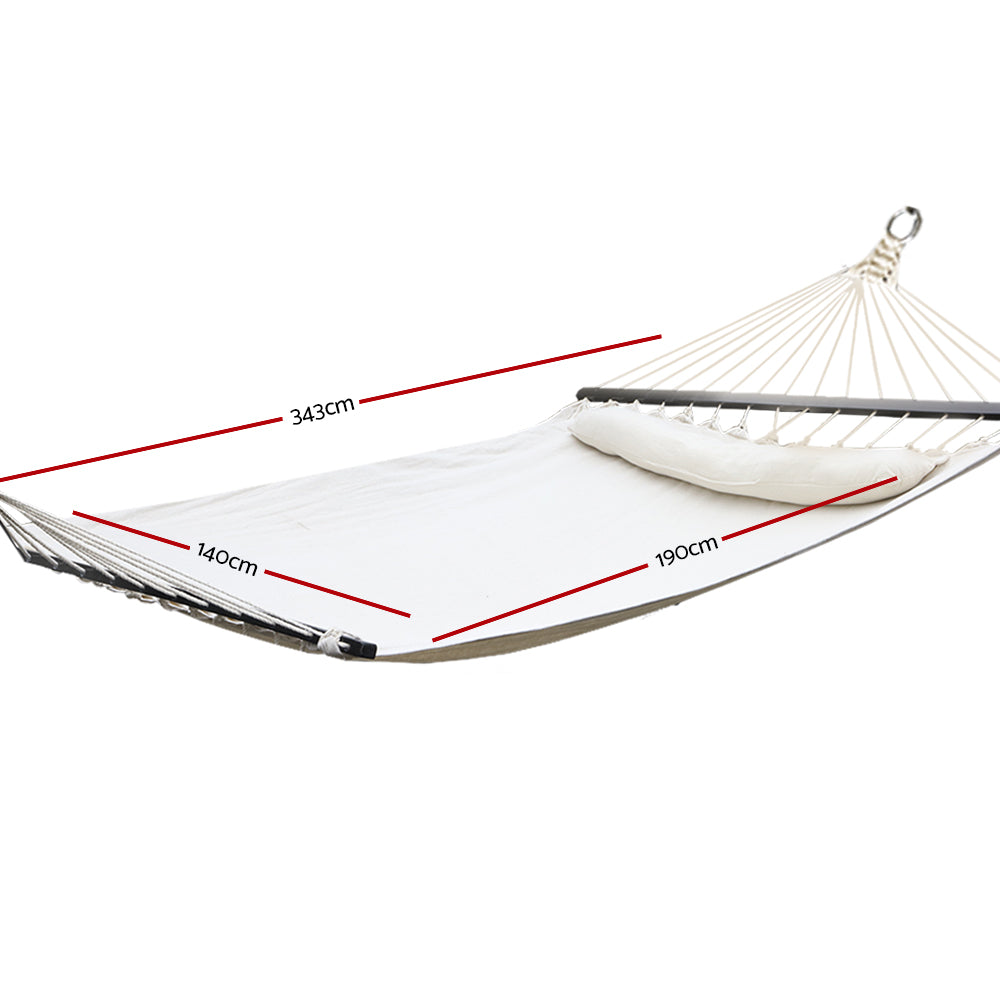 St. Kilda Beach Swing Double Hammock Bed Cream