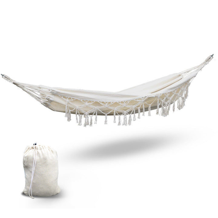 Armadale Boho Tassel Hammock Swing Bed - Cream