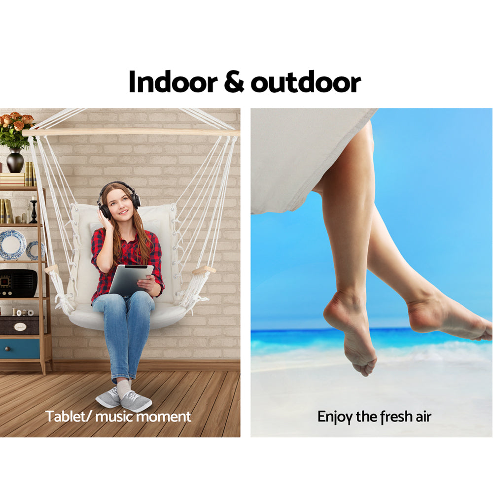 Armadale Hammock Hanging Swing Chair - Cream