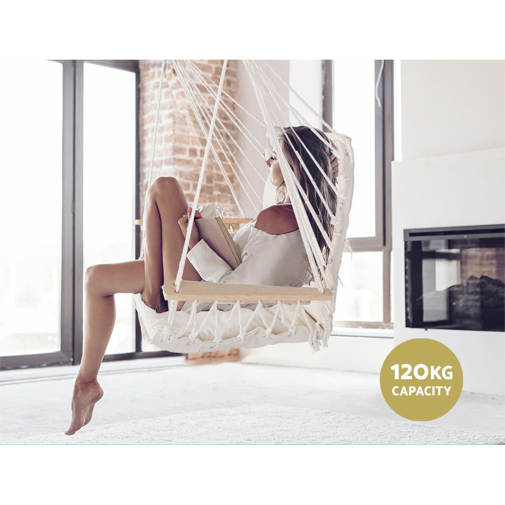 Armadale Hammock Hanging Swing Chair - Cream