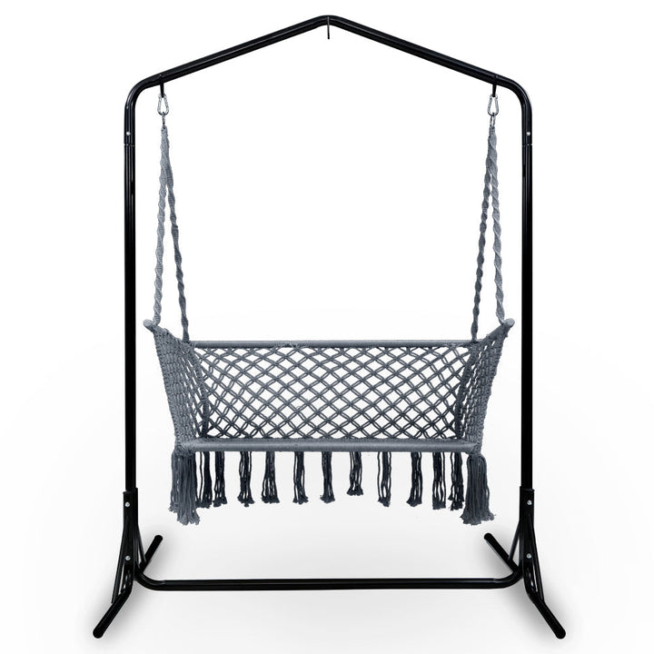 Albert Park Outdoor Swing Hammock Chair with Stand - Grey