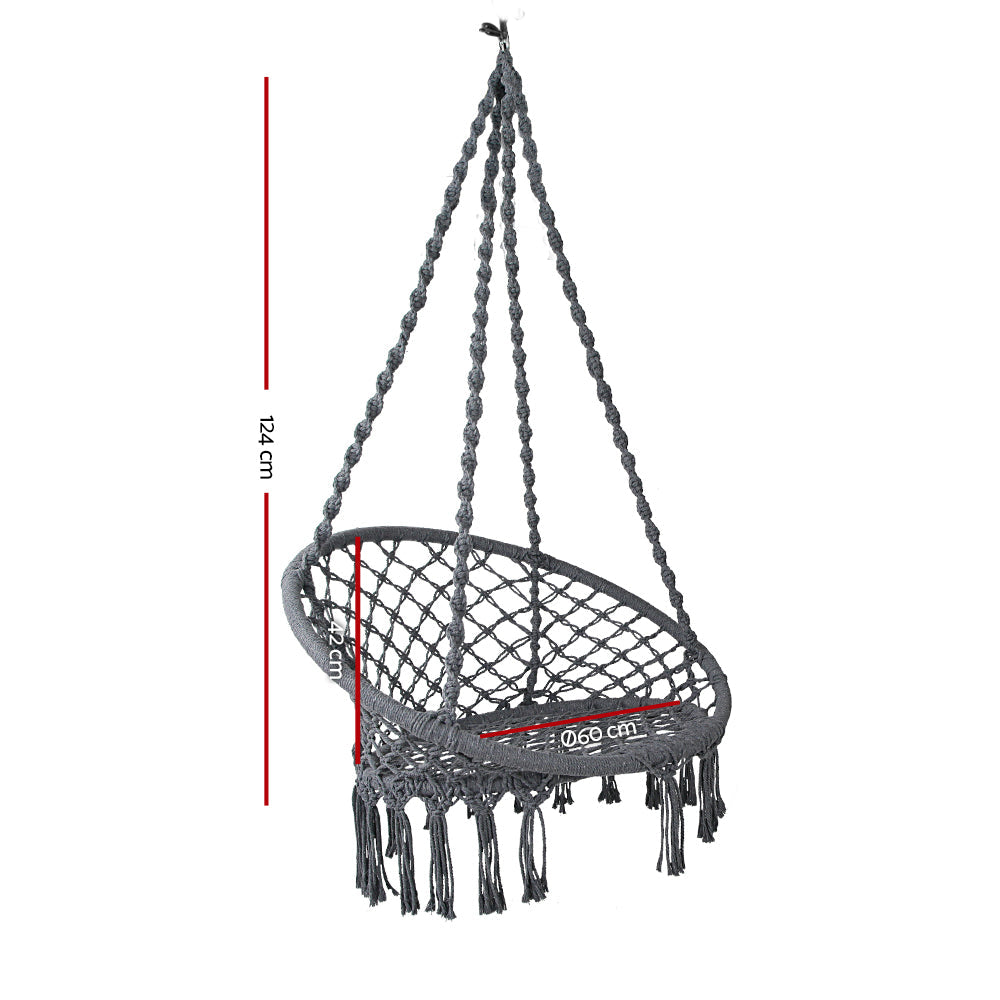 South Yarra Boho Hammock Swing Chair - Grey