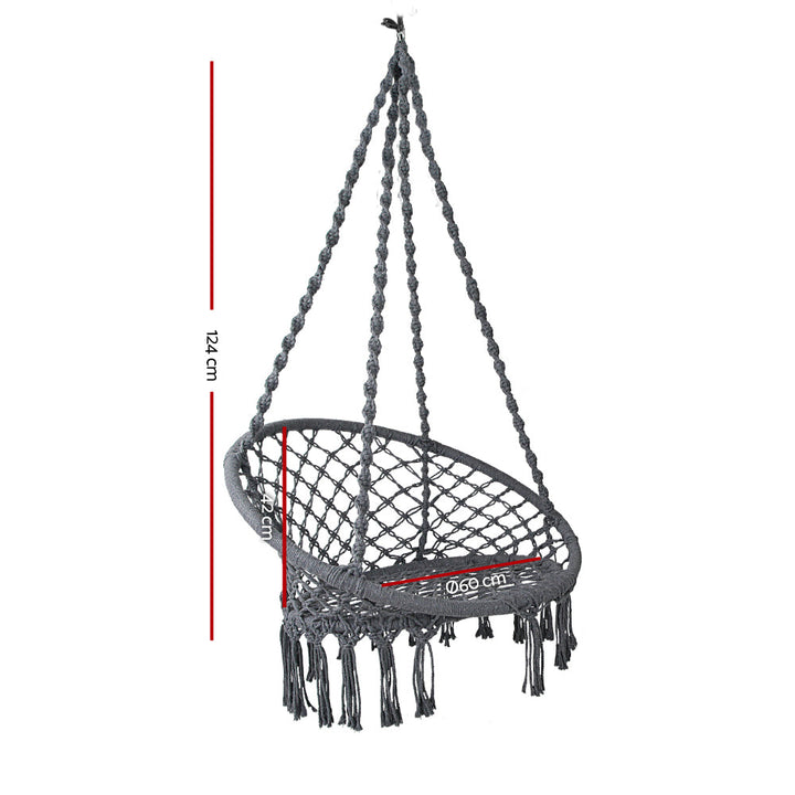 South Yarra Boho Hammock Swing Chair - Grey