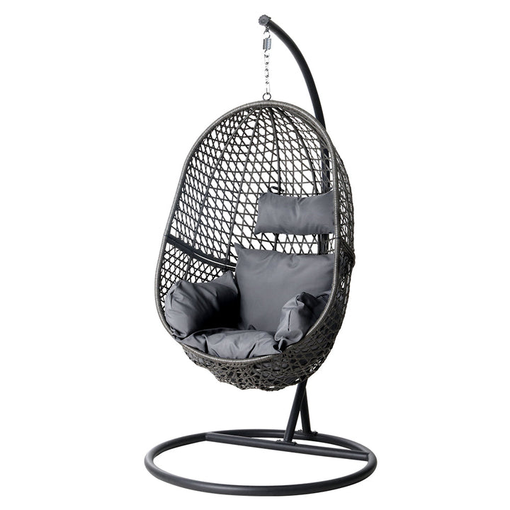 Sorrento Premium Swing Chair Egg With Stand - Black