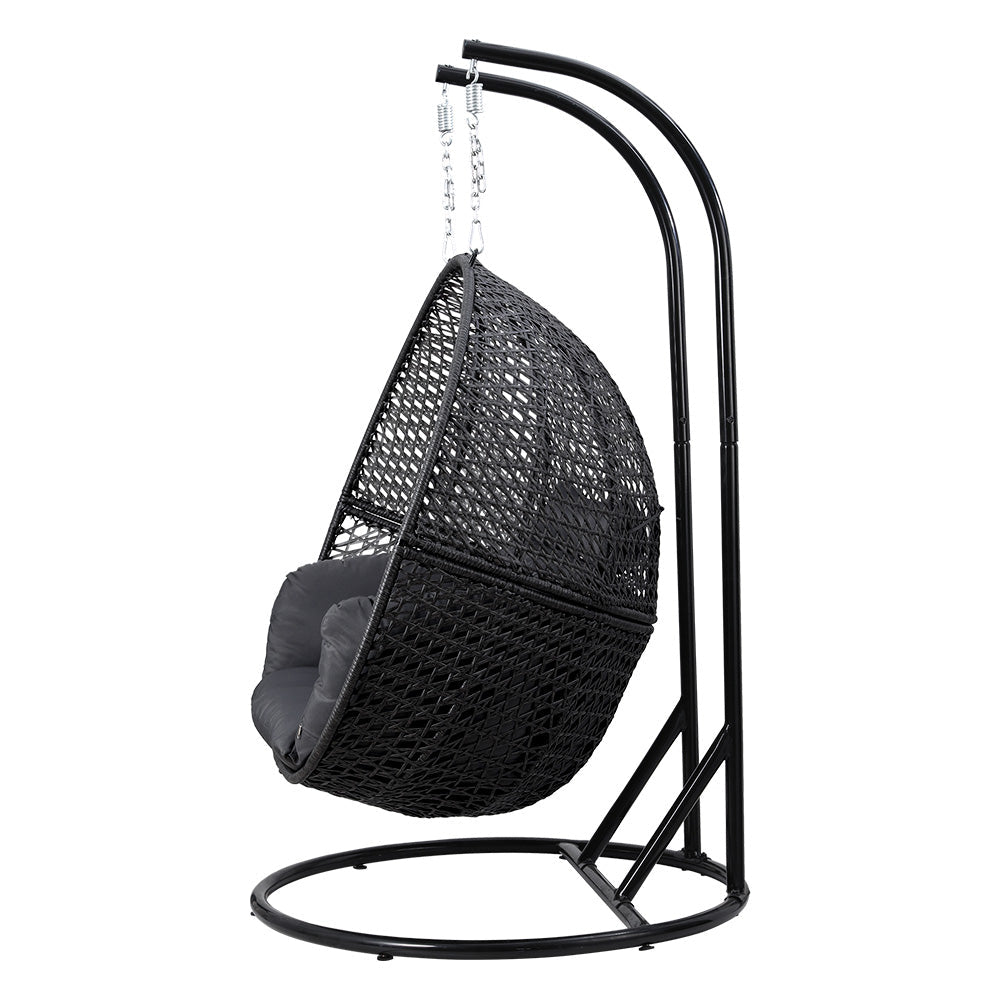 Sorrento Premium 2 Person Egg Swing Chair - Grey