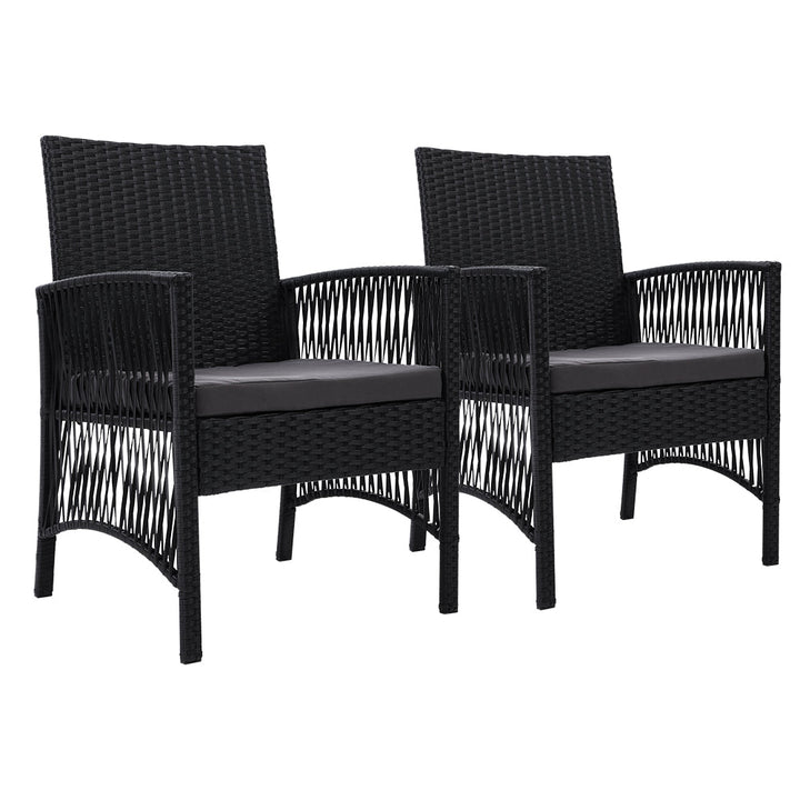 Armadale Luxury Set of 2 Bistro Chairs - Black