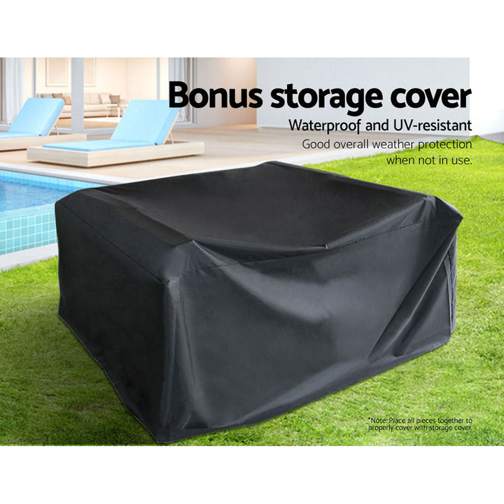 Armadale 4 Piece Outdoor Lounge Setting - Black