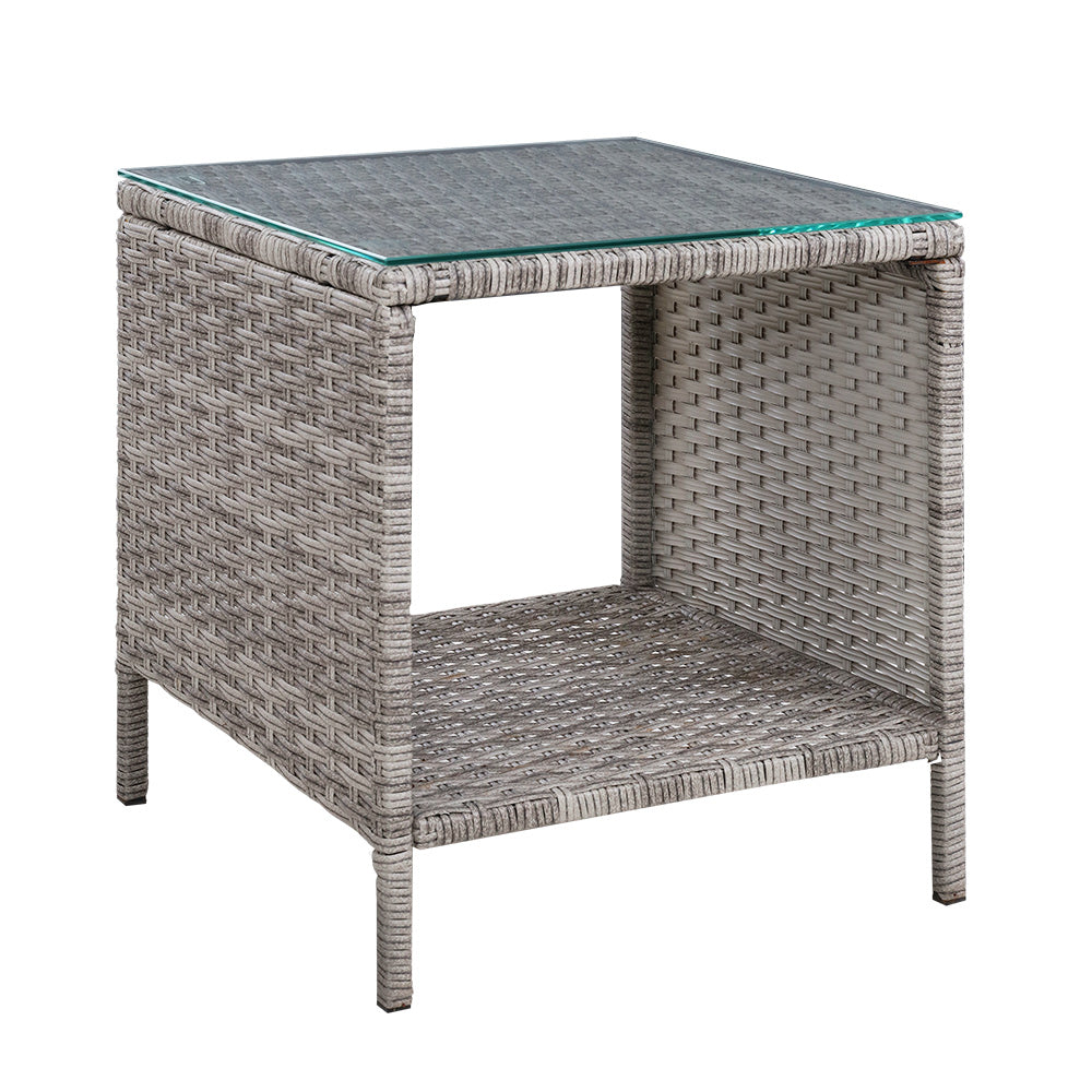 Armadale Wicker Side Table - Grey