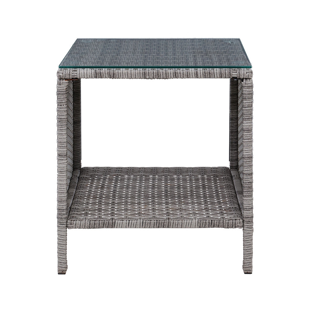 Armadale Wicker Side Table - Grey