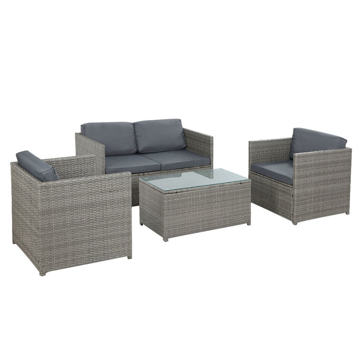 Brighton Deluxe Furniture 4 Seater Sofa Set with Centre Table