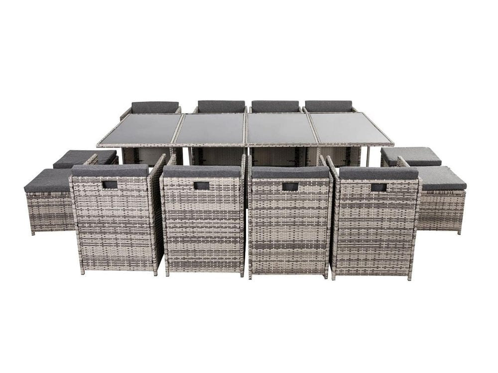 Sorrento Premium 13 Piece Outdoor Dining Set - Grey