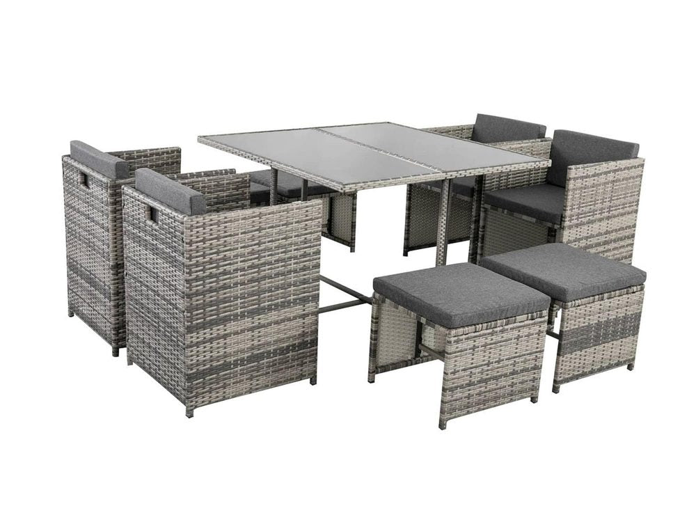 Armadale 8 Seater Outdoor Dining Set – Grey