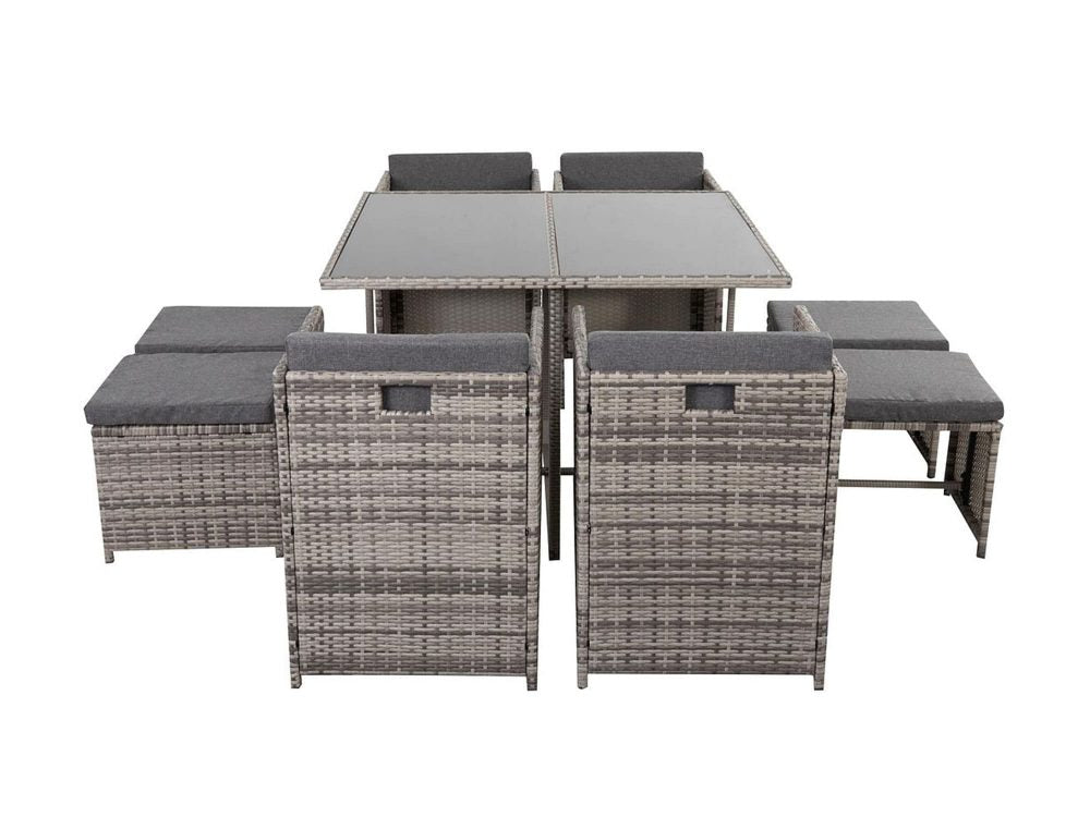Armadale 8 Seater Outdoor Dining Set – Grey