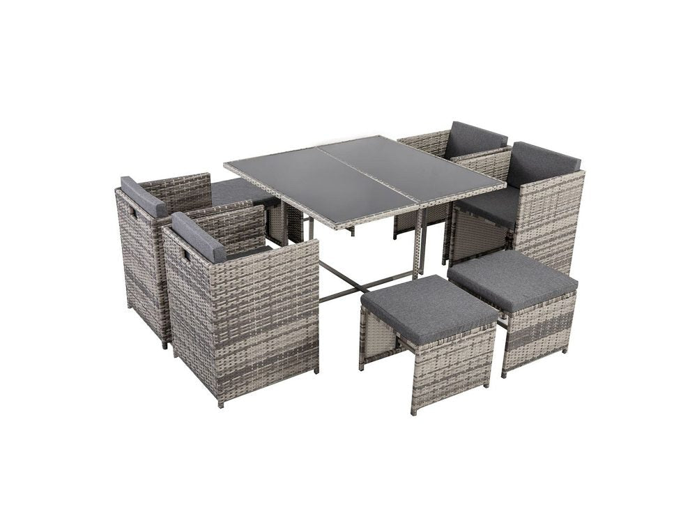 Armadale 8 Seater Outdoor Dining Set – Grey
