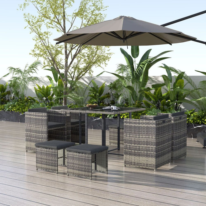Armadale 8 Seater Outdoor Dining Set – Grey