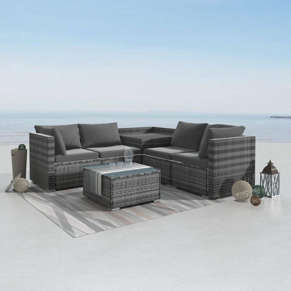 Prahran 6 Piece Outdoor Modular Lounge Sofa