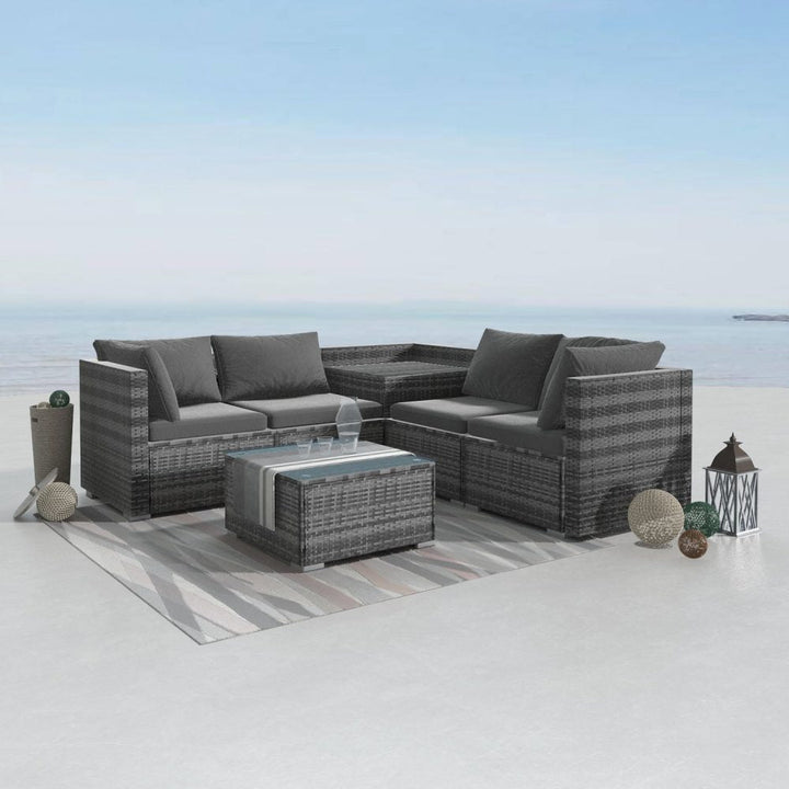 Prahran 6 Piece Outdoor Modular Lounge Sofa