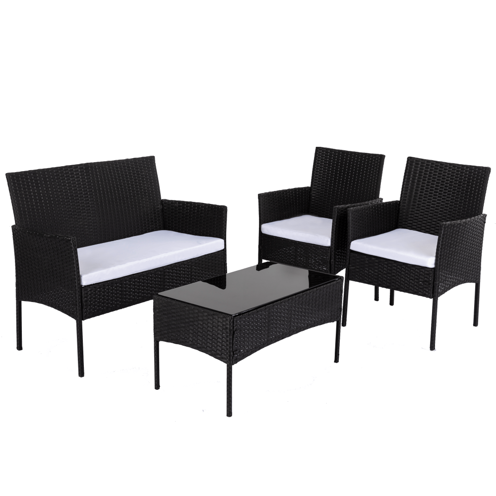 Prahran 4 Seater Wicker Outdoor Lounge Sofa Set