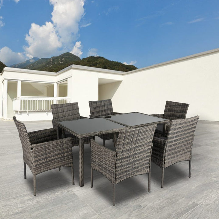 Armadale Luxury Outdoor 6 Seater Dining Set - Grey