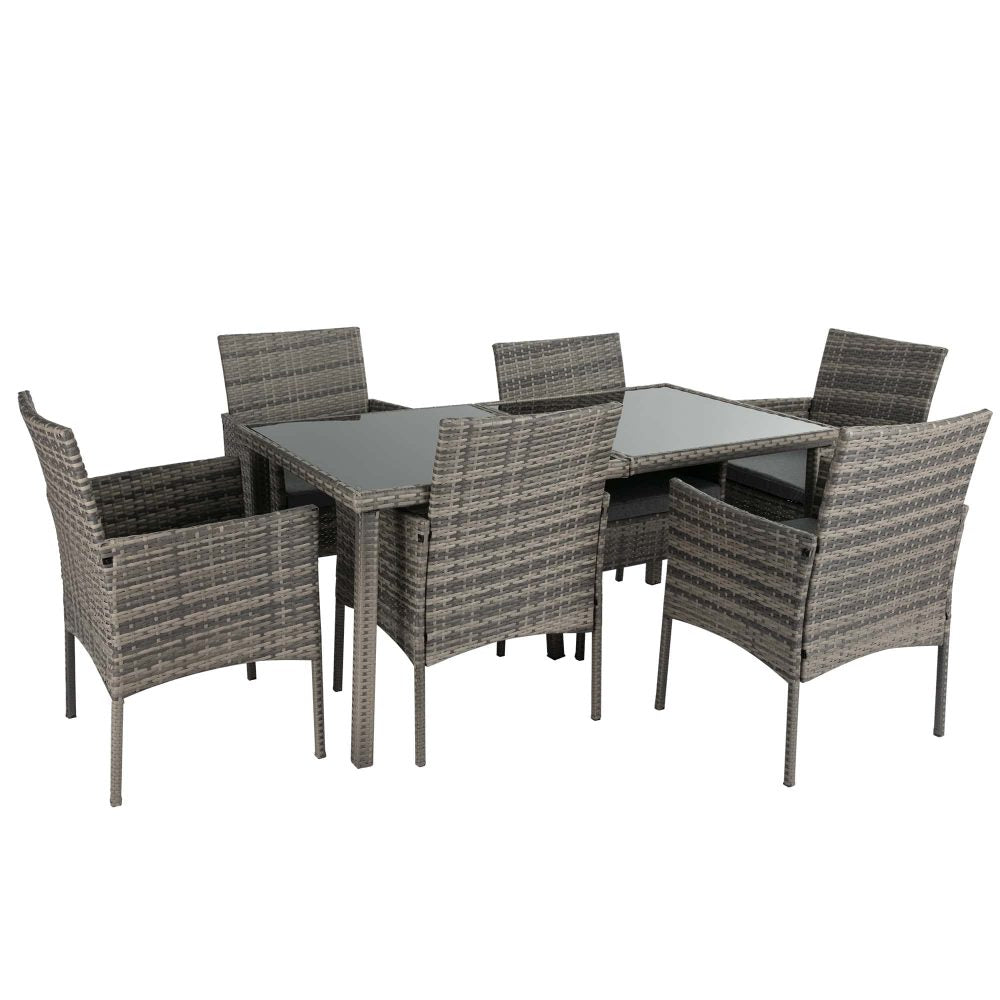 Armadale Luxury Outdoor 6 Seater Dining Set - Grey