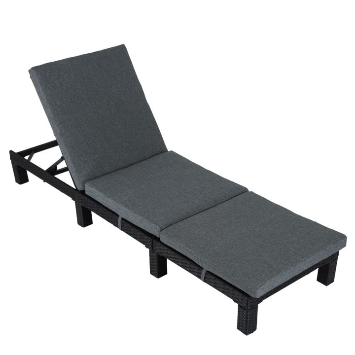 Sorrento Premium Sunbed with Adjustable Recline - Black