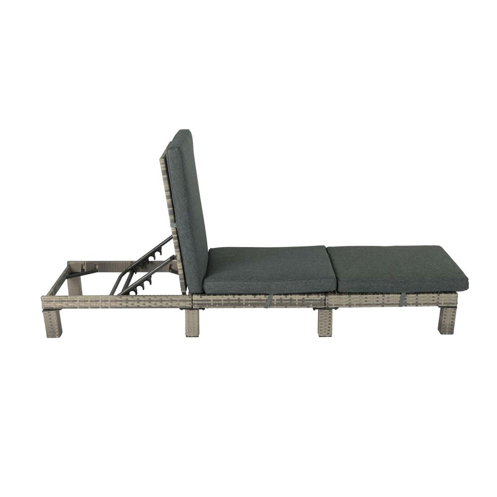 Sorrento Premium Sunbed with Adjustable Recline - Grey