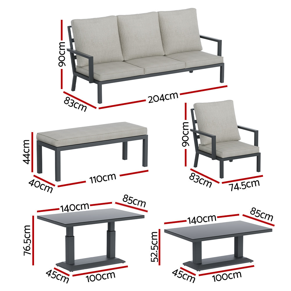 Armadale 5 Piece Outdoor Furniture Setting