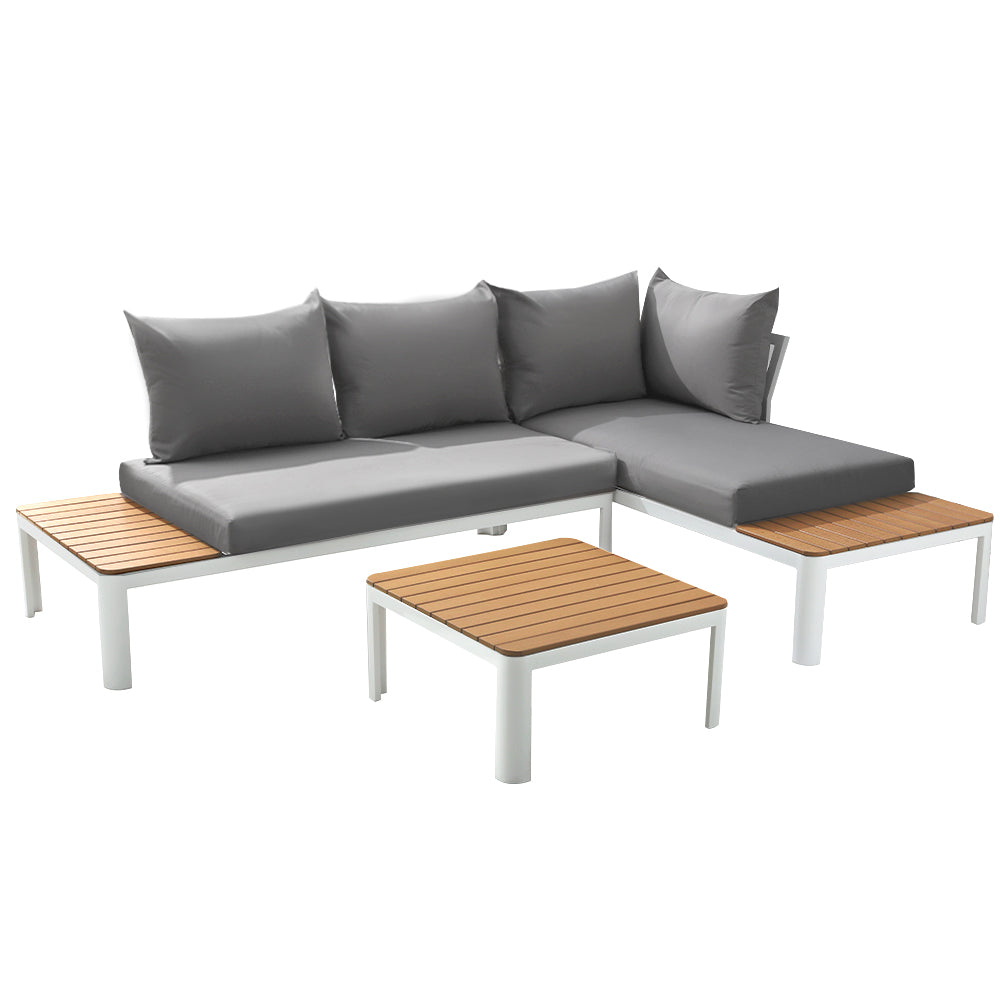 Armadale Deluxe 4 Seater Sofa Set with Table - White