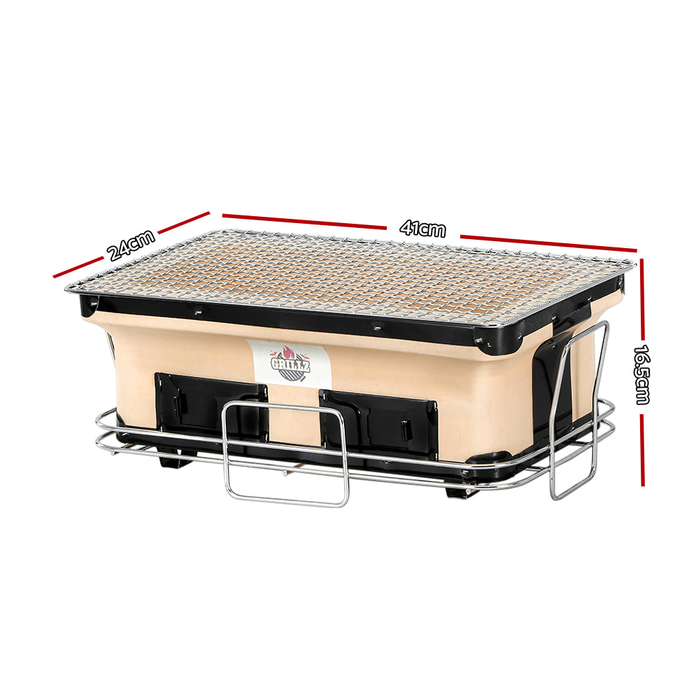 Fitzroy Ceramic Hibachi Japanese Tabletop Charcoal Barbecue