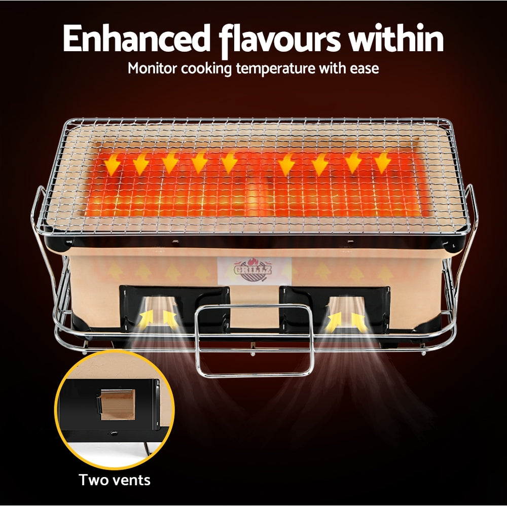 Fitzroy Ceramic Hibachi Japanese Tabletop Charcoal Barbecue
