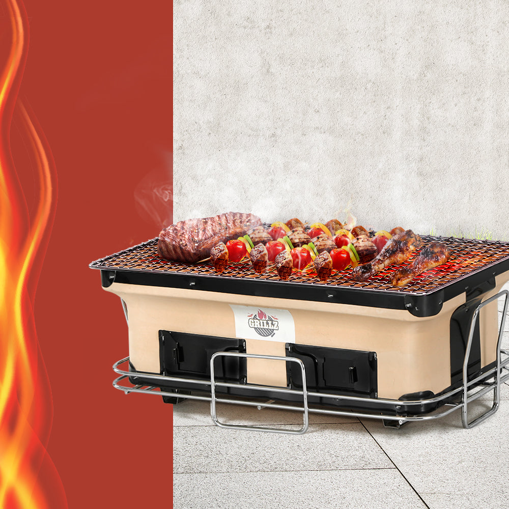 Fitzroy Ceramic Hibachi Japanese Tabletop Charcoal Barbecue