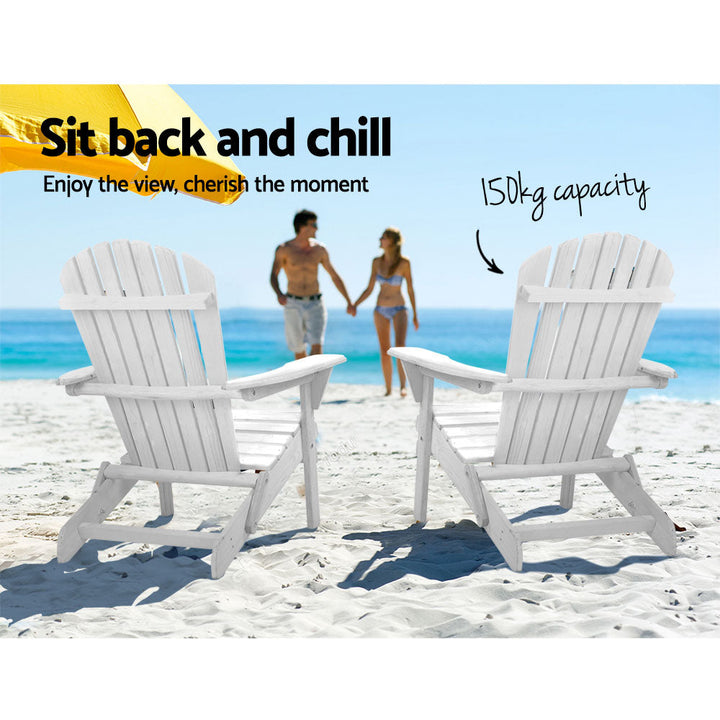 Portsea Foldable Beach Chair - White