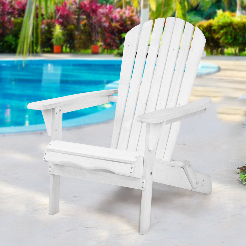Portsea Foldable Beach Chair - White