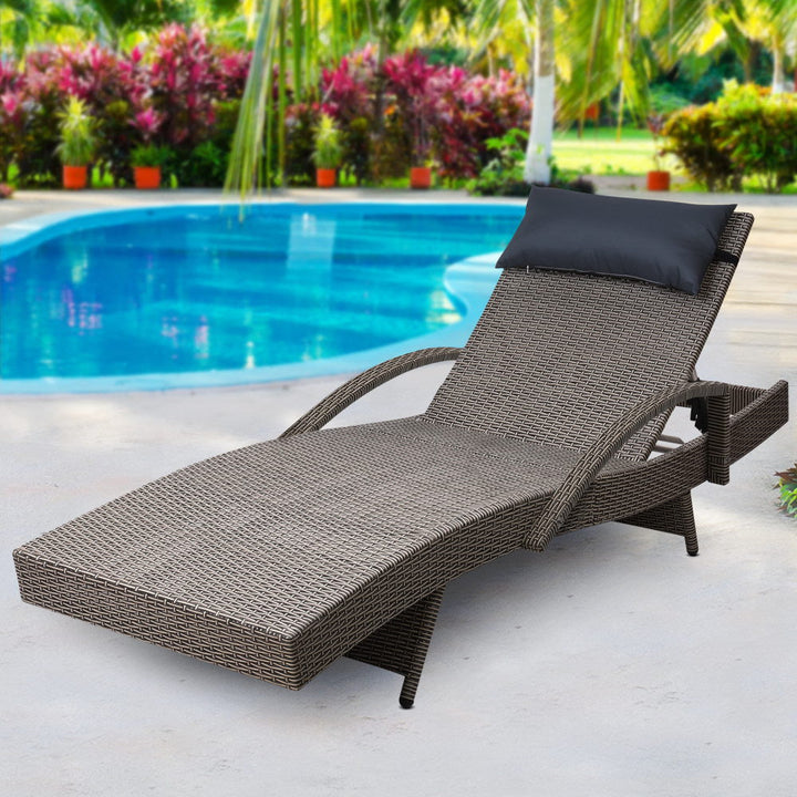 Sorrento Premium Sun Lounge - Grey