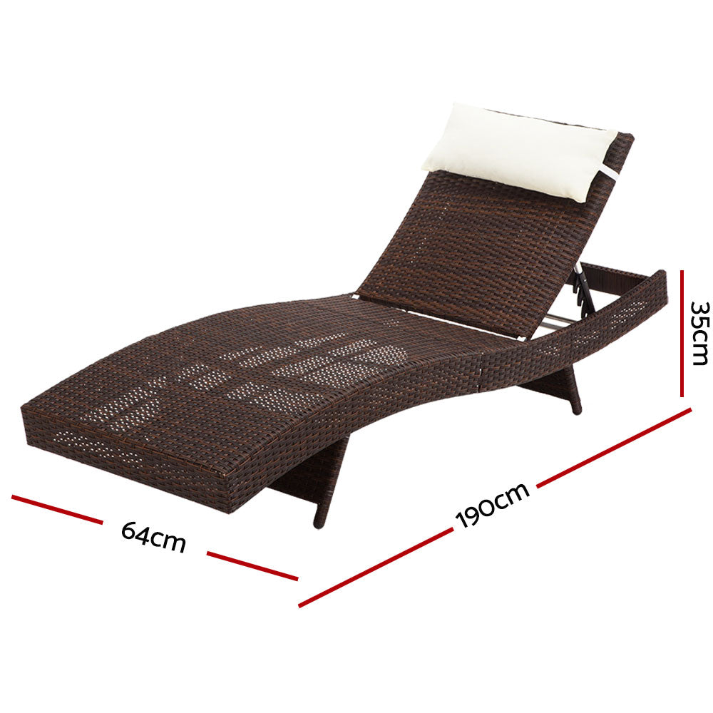 Portsea Deluxe Sun Lounge - Brown