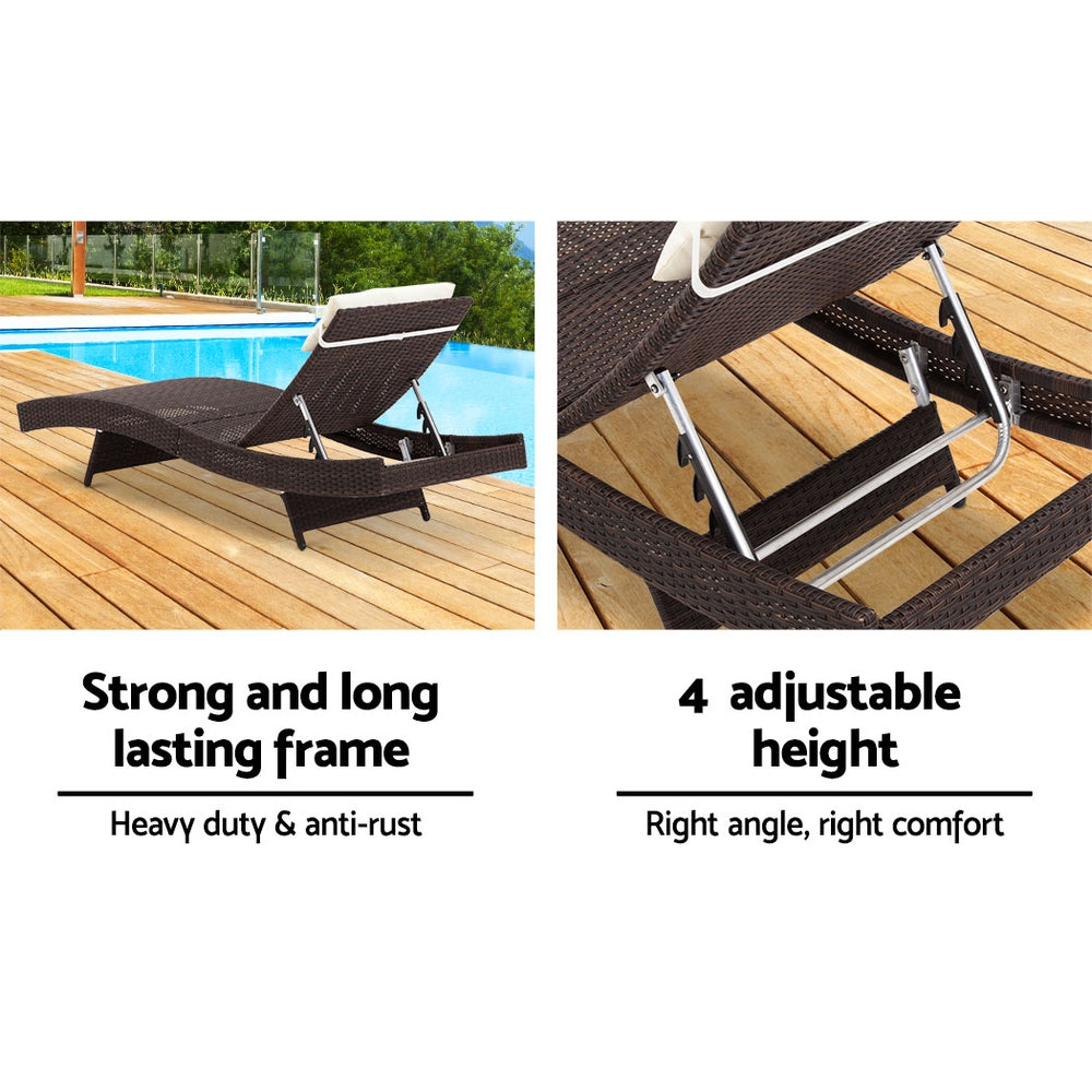 Portsea Deluxe Sun Lounge - Brown