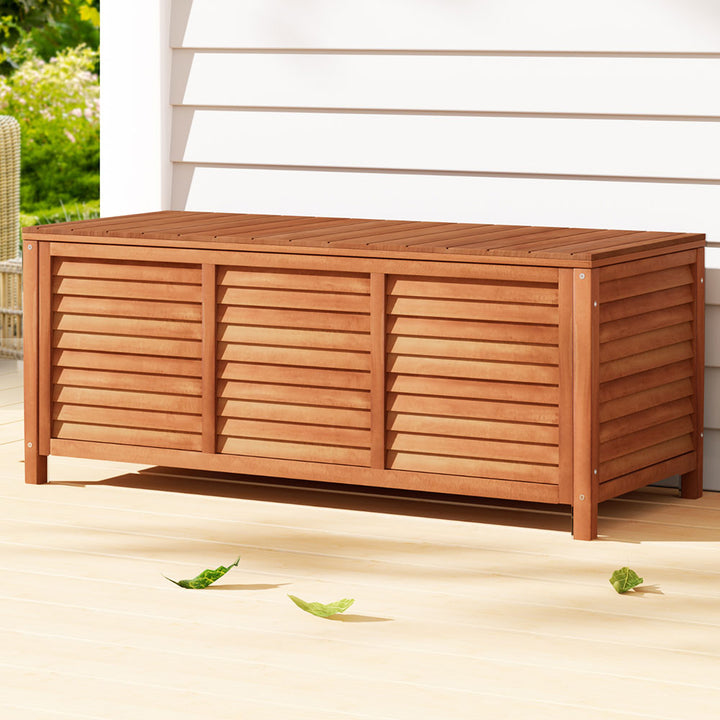 Gardeon Outdoor Storage Bench Box 210L Wooden Patio Furniture Garden Chair Seat