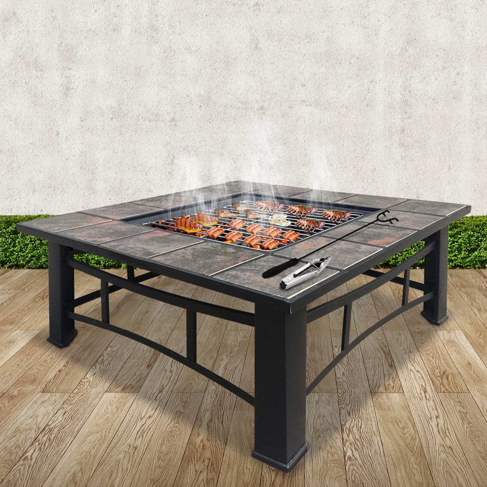 Brunswick 4 in 1 Outdoor Fire Pit BBQ Grill Smoker