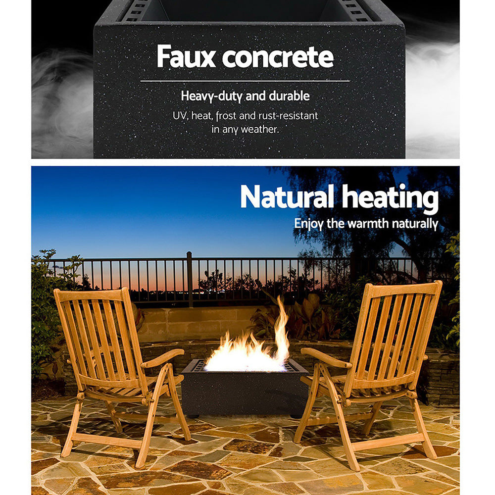 Brunswick Outdoor Square Fire Pit Table