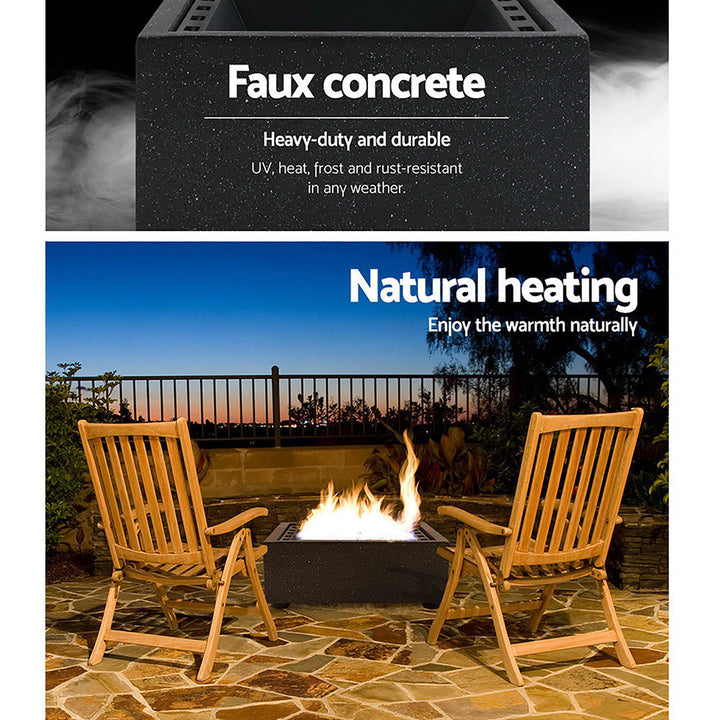 Brunswick Outdoor Square Fire Pit Table