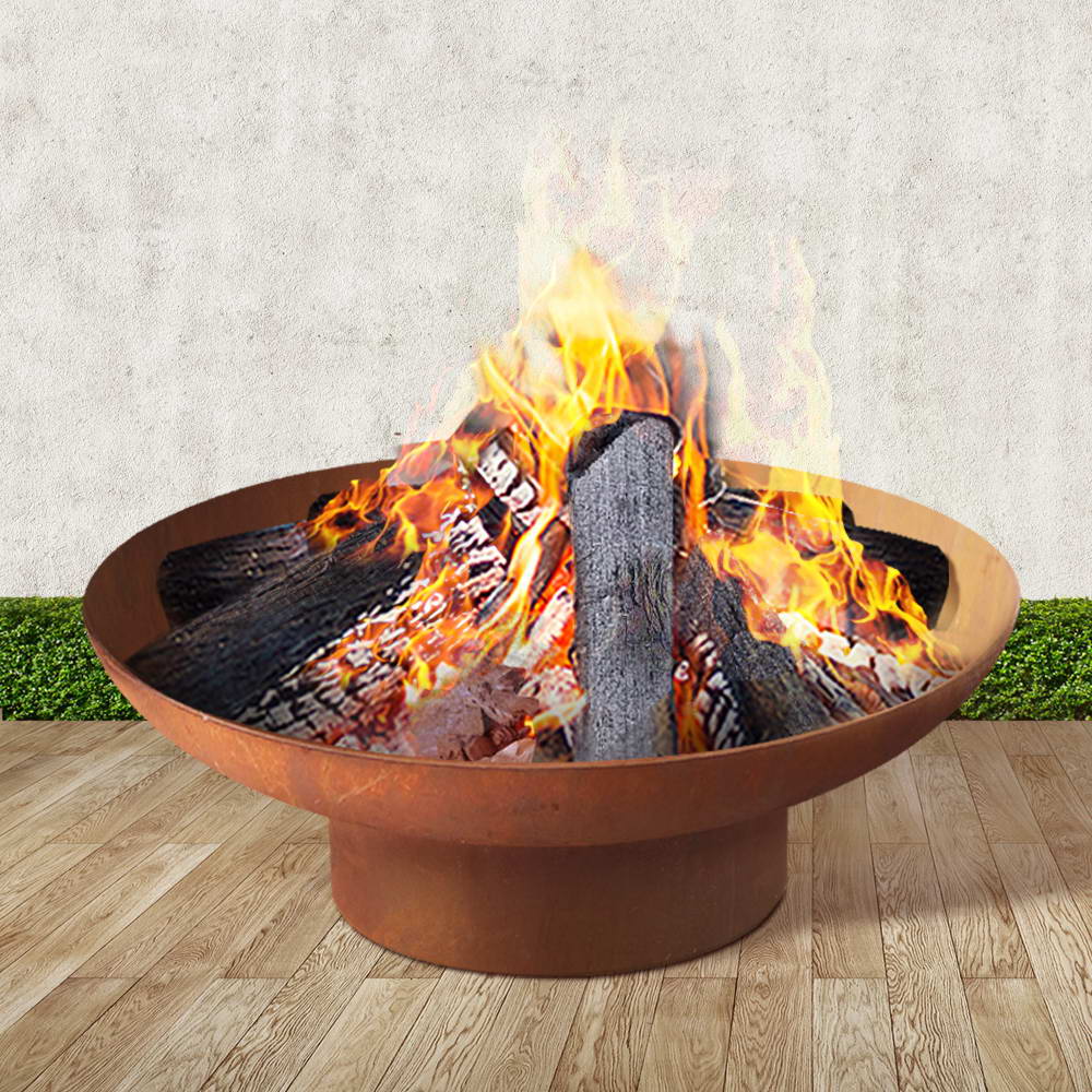 Brunswick Rustic Steel Bowl Fire Pit 70cm