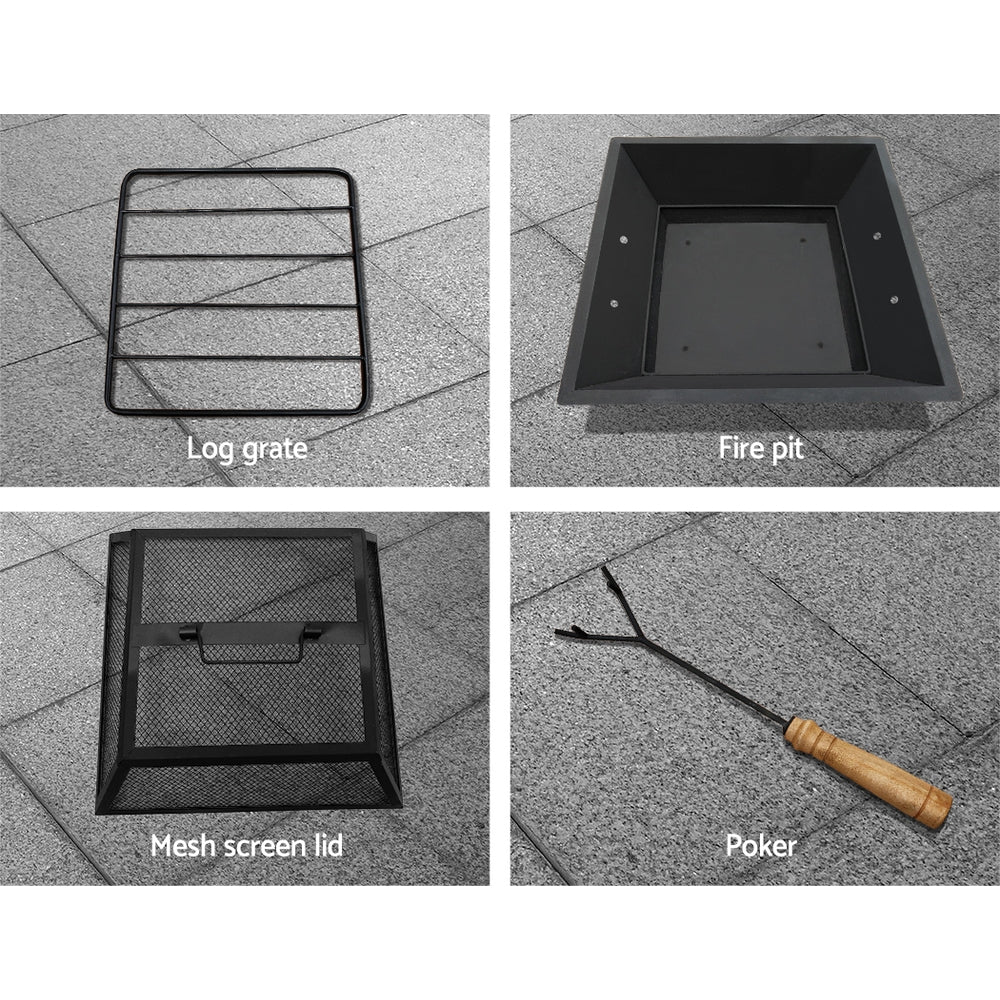 Fitzroy Stone Base Outdoor Patio Heater Fire Pit Table