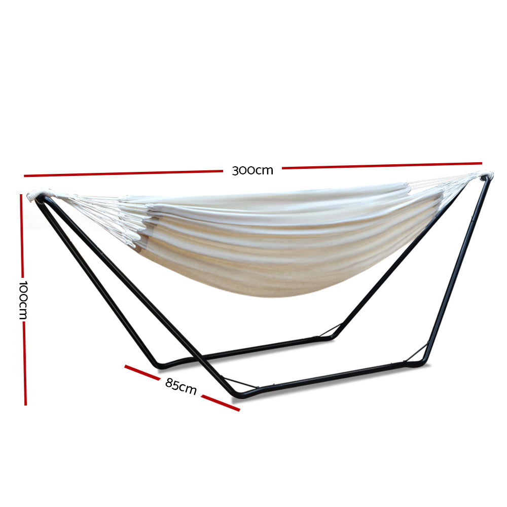 St. Kilda Beach Hammock Bed with Steel Frame Stand - Carry Bag