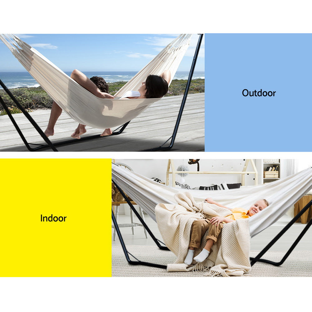 St. Kilda Beach Hammock Bed with Steel Frame Stand - Carry Bag