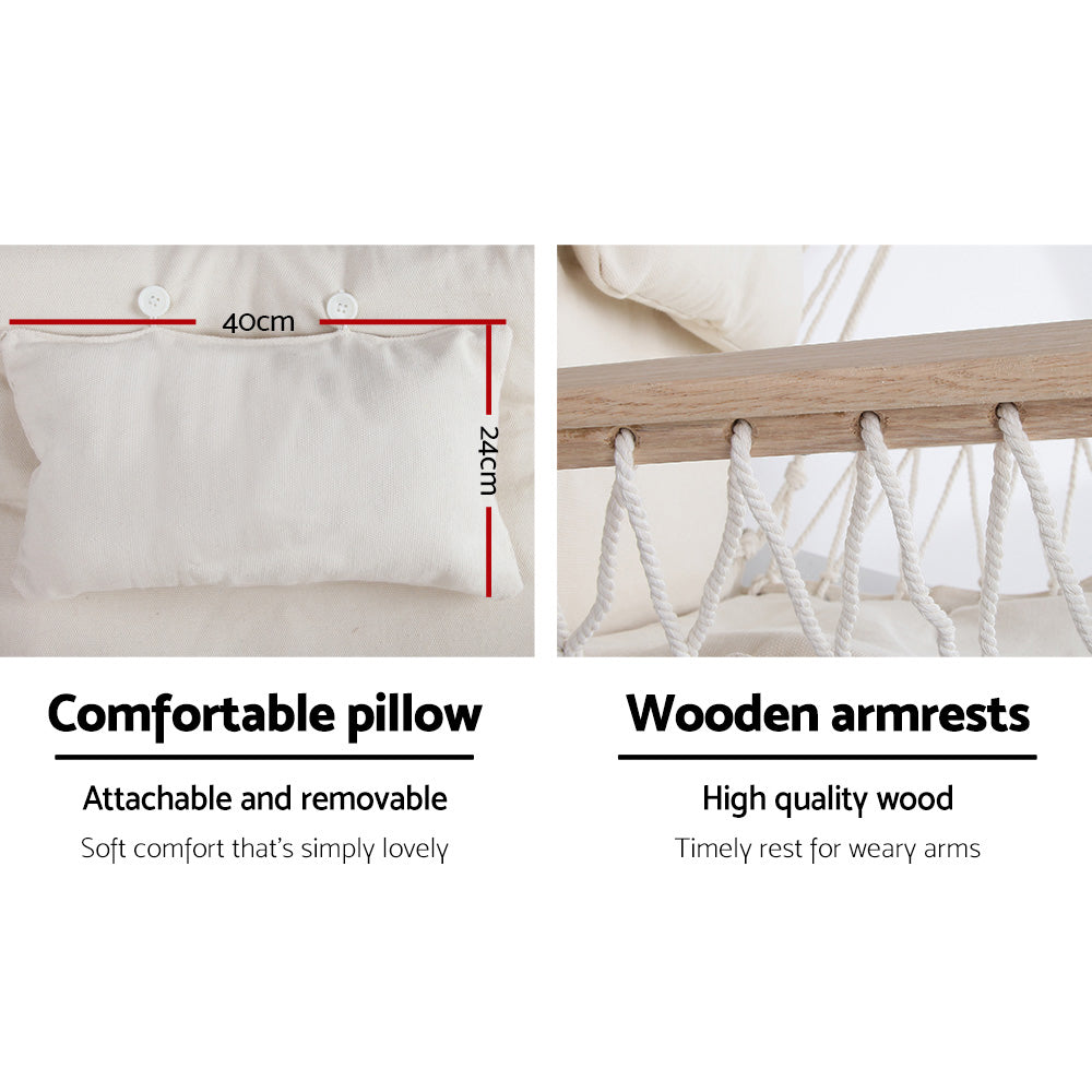 Armadale Hammock Hanging Swing Chair - Cream